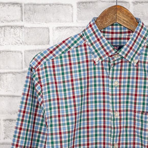 Vineyard Vines Men's Classic fit Button down Tucker Shirt Multi color plaid sz S - Picture 3 of 6